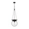 Z-Lite Calhoun Pendant, 1-Light, 13 In.W x 14.75 In.H, Matte black/Clear seedy 7506P13-MB - alternate 3